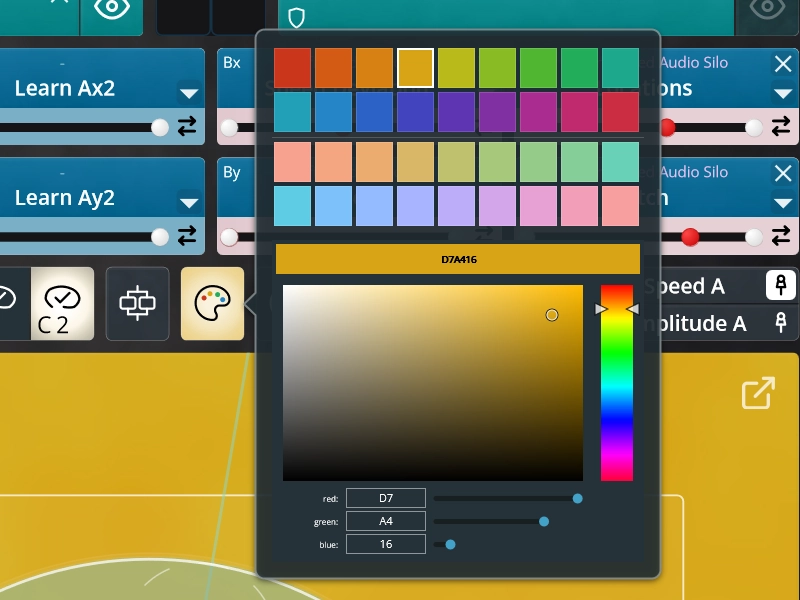Background color presets and custom color picker in TouchMod